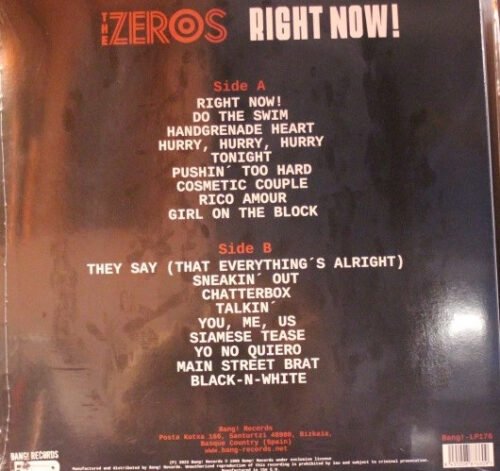 The Zeros - Right Now! - Image 2