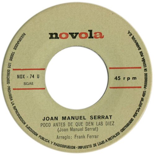 Joan Manuel Serrat - Manuel / Poco Antes De Que Den Las Diez - Image 4