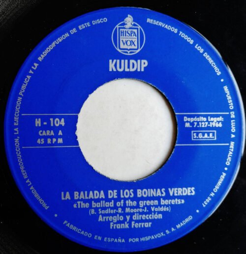 Kuldip - La Balada De Los Boinas Verdes / Ojos De España - Image 3