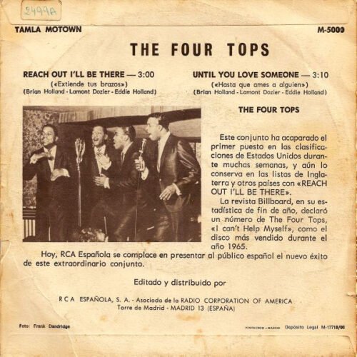 Four Tops - Reach Out I'll Be There / Until You Love Someone - Image 2